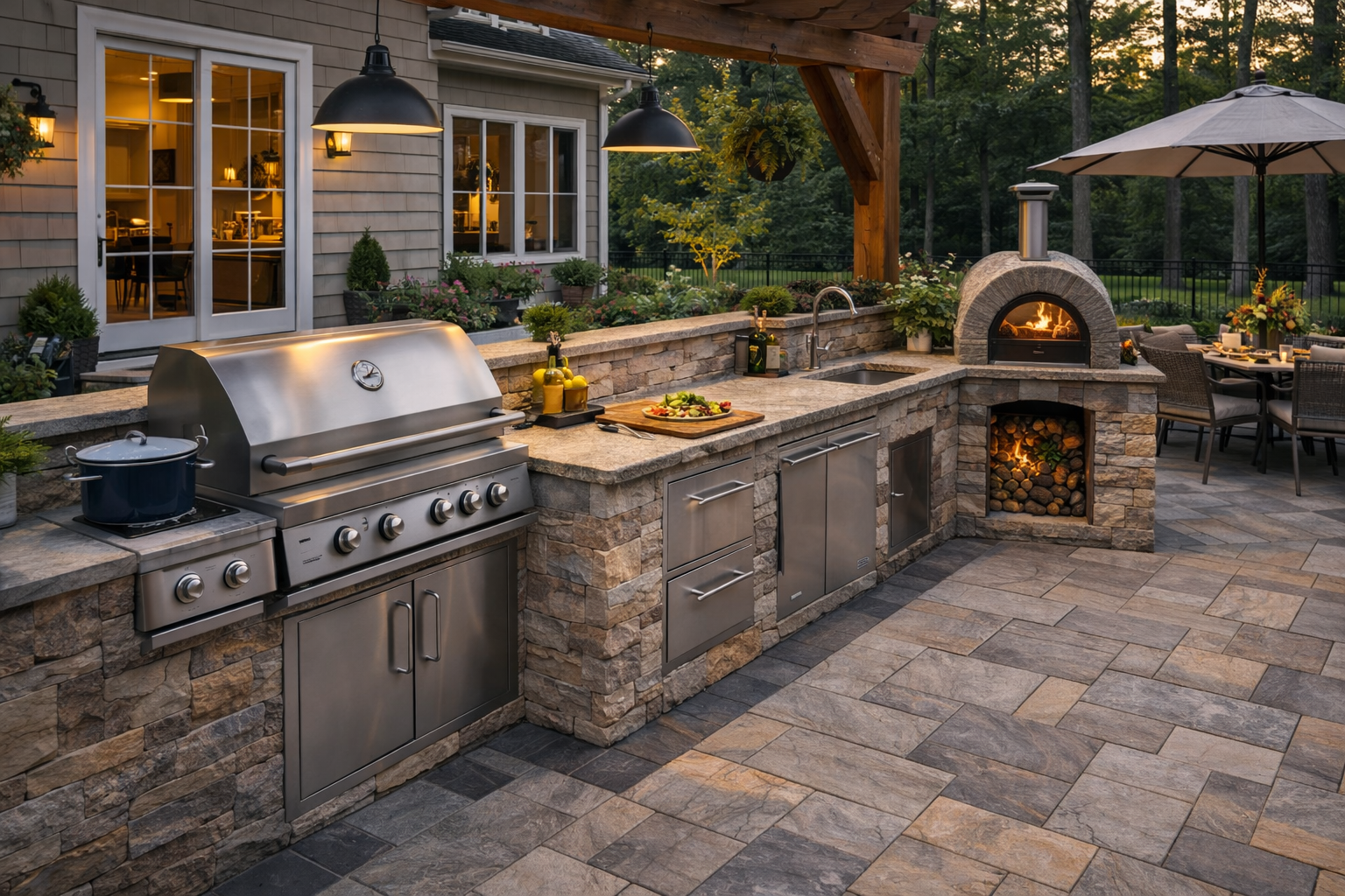 Outdoor kitchen installation in Richmond VA